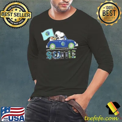 The Peanuts Snoopy And Woodstock Seattle Sports Teams On Car 2023 shirt