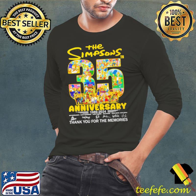 The Simpsons 35th Anniversary 1989 – 2024 Thank You For The Memories Shirt Long Sleeve Tee The Simpsons 35th Anniversary 1989 – 2024 Thank You For The Memories Shirt Long Sleeve Tee