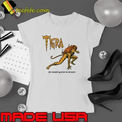 The Toughest Alleycat On The Block Tigra Pose Cartoon Shirt