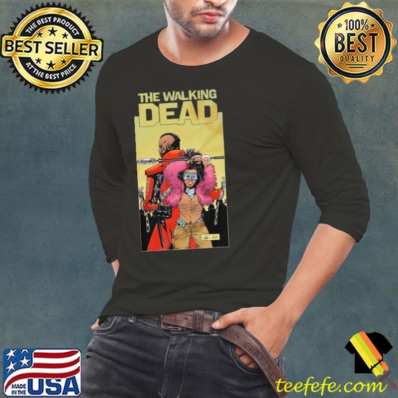 The Walking Dead Princess and Mercer comic s Long Sleeve Tee The Walking Dead Princess and Mercer comic s Long Sleeve Tee