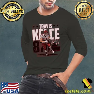 Travis Kelce American football tight end Kansas City Player Signature T-Shirt