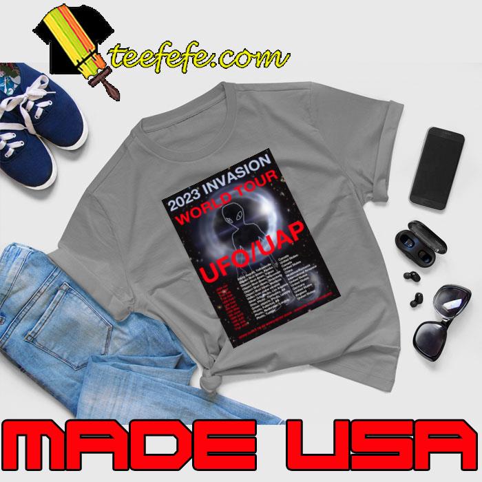 UFO 2023 Invasion World Tour Alien T-Shirt Unisex UFO 2023 Invasion World Tour Alien T-Shirt Unisex