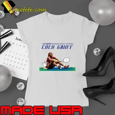 Us Open Women's Single Champion Coco gauff Tennis Player T-Shirt