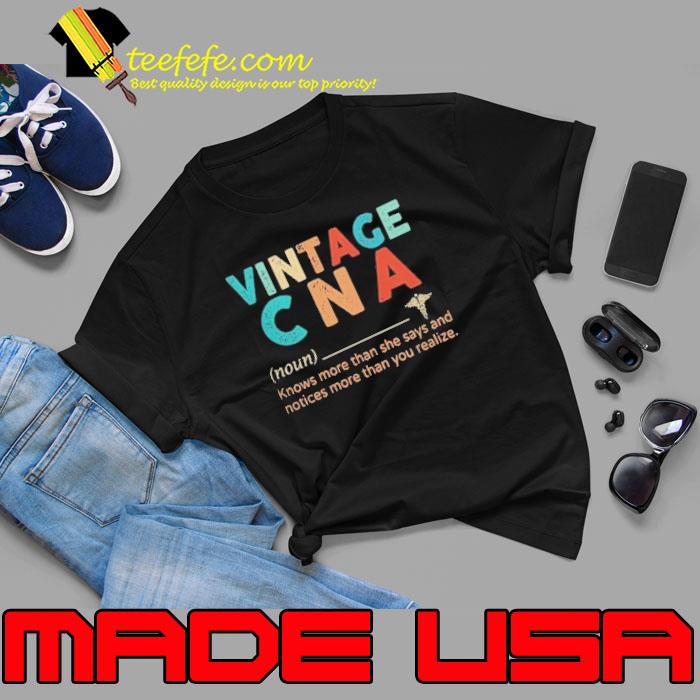 Vintage CNA knows more than she says and notices more than shirt