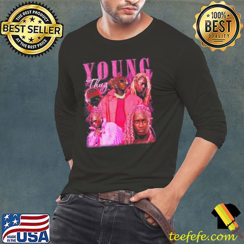 Young Thug Pink Hair Graphic Shirt Long Sleeve Tee Young Thug Pink Hair Graphic Shirt Long Sleeve Tee