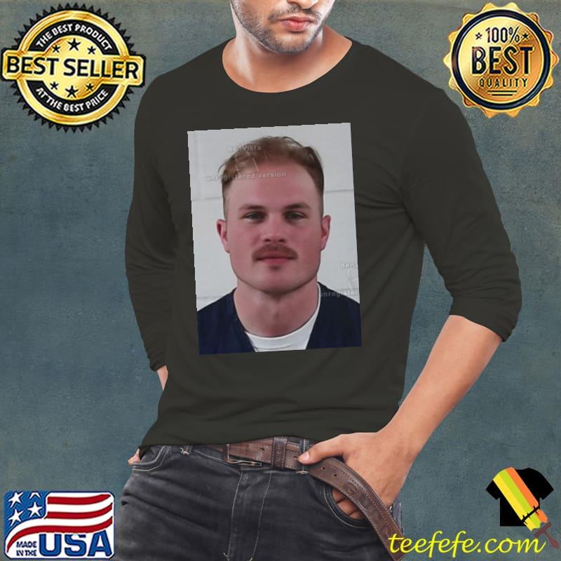 Zach Bryan Mug Shot In Oklahoma Shirt