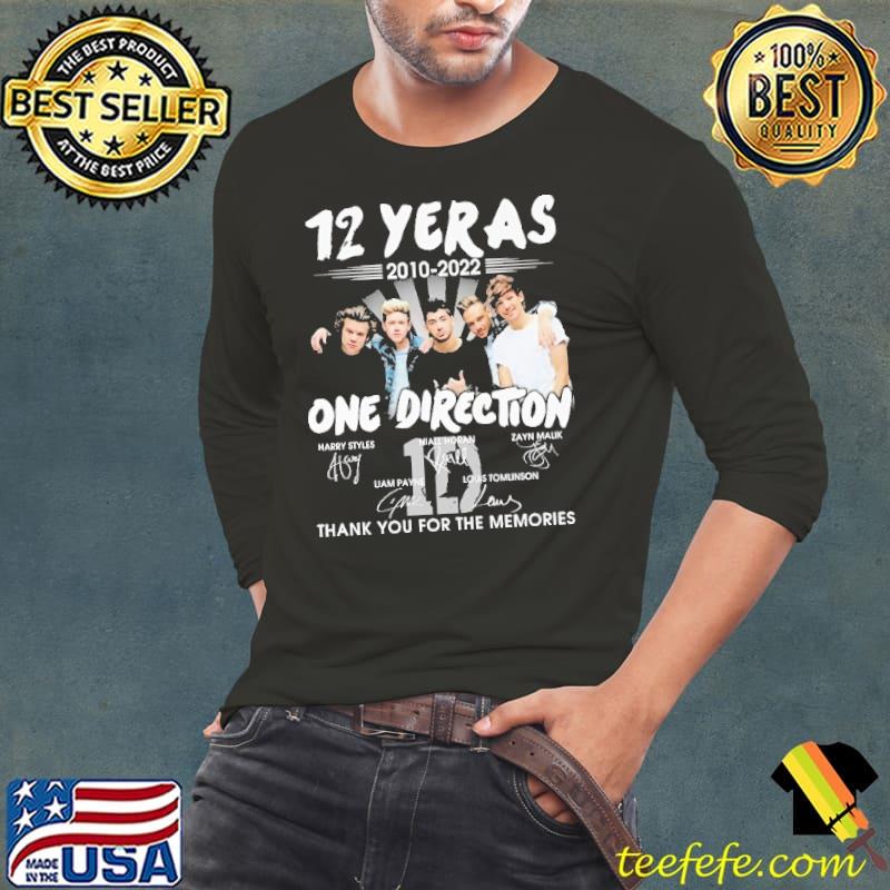 12 years 2010 2022 One Direction thank you for the memories signature s Long Sleeve Tee 12 years 2010 2022 One Direction thank you for the memories signature s Long Sleeve Tee