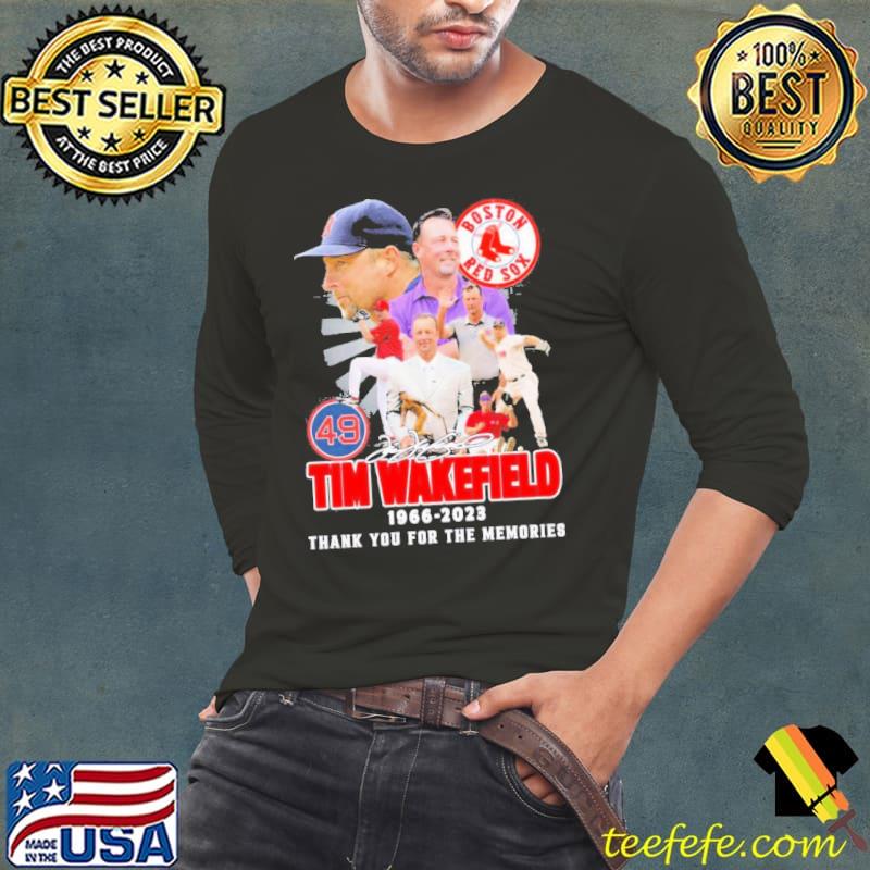 1966 – 2023 Tim Wakefield Boston Red Sox Thank You For The Memories s Long Sleeve Tee 1966 – 2023 Tim Wakefield Boston Red Sox Thank You For The Memories s Long Sleeve Tee