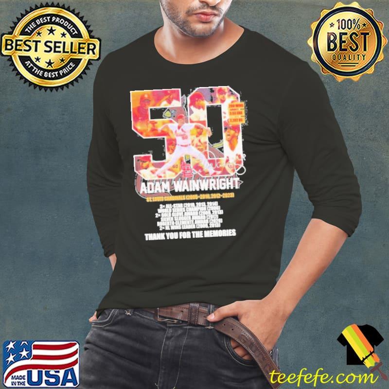 50 adam wainwright st.louis cardinals 2005-20102012-2023 thank you for the memories s Long Sleeve Tee 50 adam wainwright st.louis cardinals 2005-20102012-2023 thank you for the memories s Long Sleeve Tee