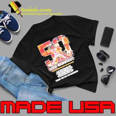50 adam wainwright st.louis cardinals 2005-20102012-2023 thank you for the memories shirt