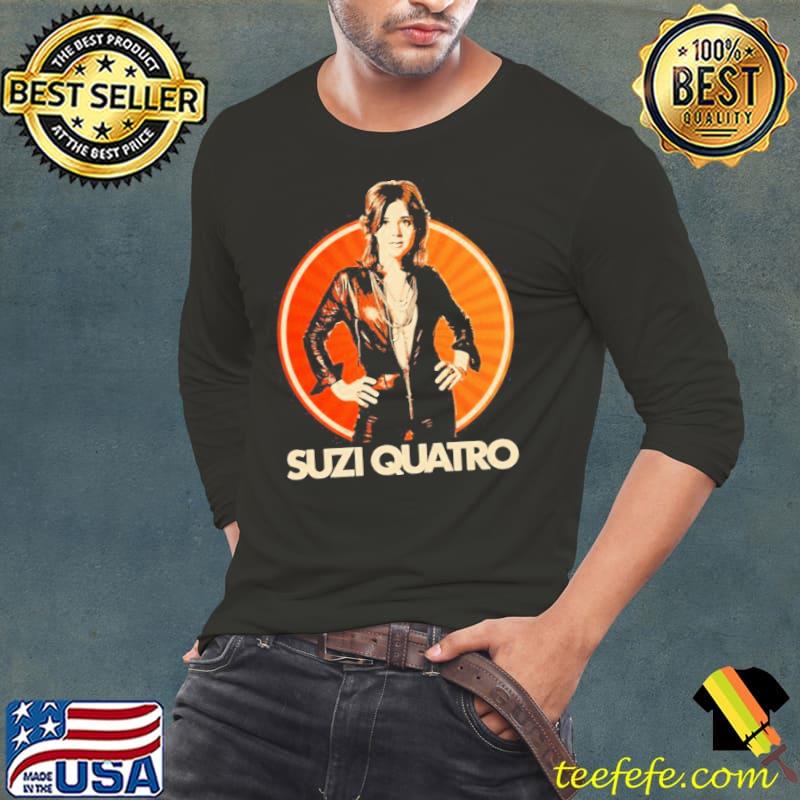 70s Glam Rock Suzi Quatro Shirt Long Sleeve Tee 70s Glam Rock Suzi Quatro Shirt Long Sleeve Tee