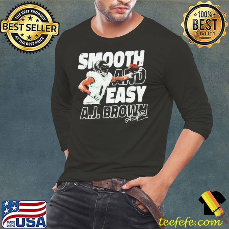 A.J. Brown Philadelphia Smooth and Easy s Long Sleeve Tee A.J. Brown Philadelphia Smooth and Easy s Long Sleeve Tee