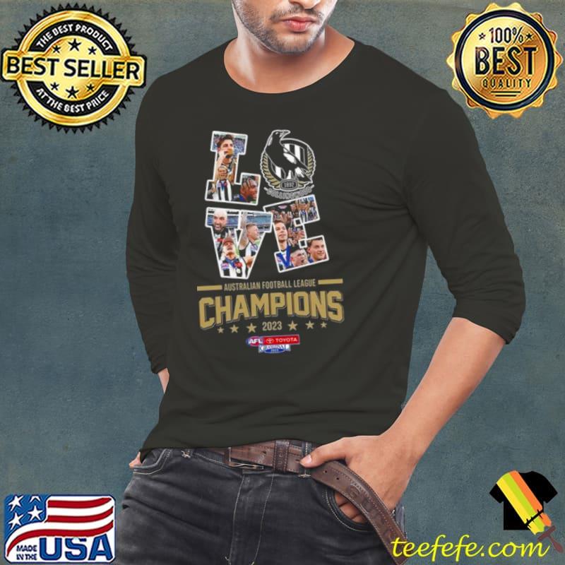 Afl Champions 2023 Love Collingwood Magpies s Long Sleeve Tee Afl Champions 2023 Love Collingwood Magpies s Long Sleeve Tee
