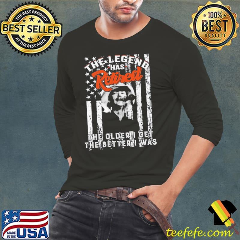 Alan Jackson The Legend Has Retired the older usa flag s Long Sleeve Tee Alan Jackson The Legend Has Retired the older usa flag s Long Sleeve Tee