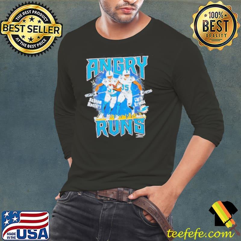 Angry Runs Mostert And Brooks Dolphins Shirt Long Sleeve Tee Angry Runs Mostert And Brooks Dolphins Shirt Long Sleeve Tee
