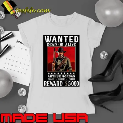Arthur Morgan Wanted Dead Or Alive T-Shirt
