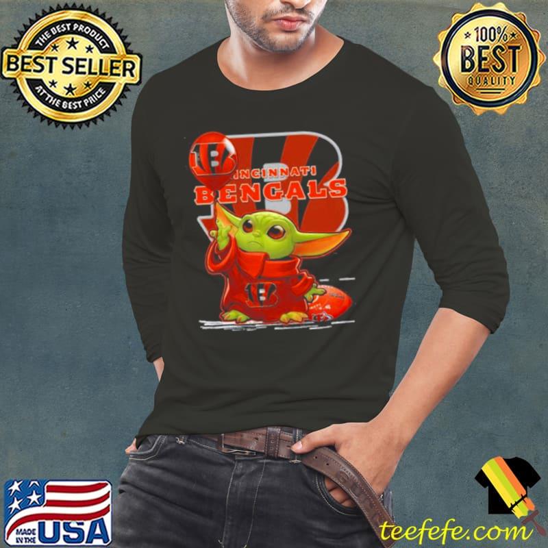 Baby Yoda Balloon Cincinnati Bengal Shirt
