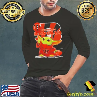 Baby Yoda Balloon Cincinnati Bengals Shirt