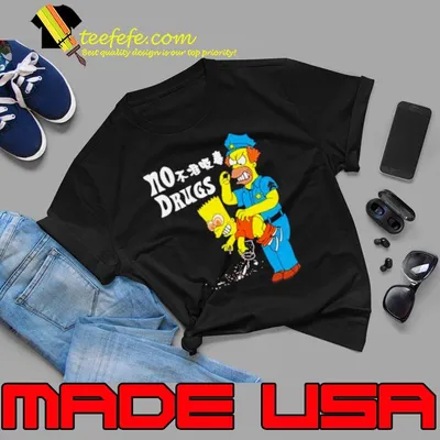 Bart Simpson Police Chief No Drugs Shirt