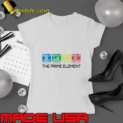 Black The Prime Element Table Chemistry Retro T-Shirt