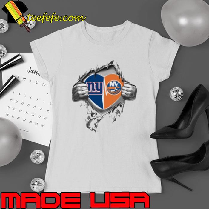Blood Inside Me New York Giants And New York Islanders 2023 s Ladies tee Blood Inside Me New York Giants And New York Islanders 2023 s Ladies tee