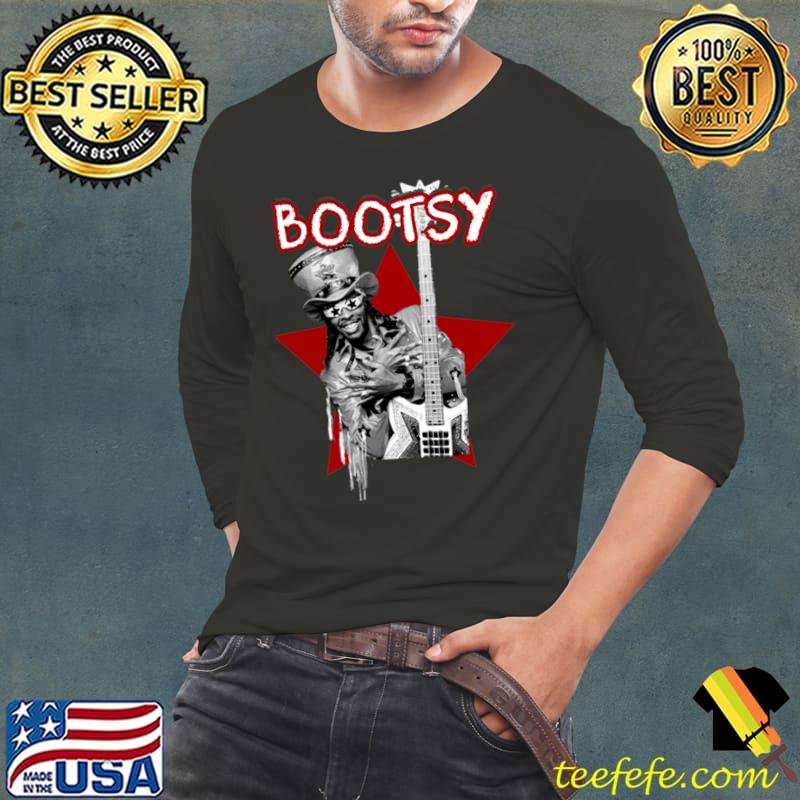 Bootsy Collins Stars American bass guitarist T-Shirt Long Sleeve Tee Bootsy Collins Stars American bass guitarist T-Shirt Long Sleeve Tee