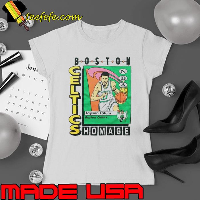 Boston Celtics Trading Card Jayson Tatum Homage Retro Shirt