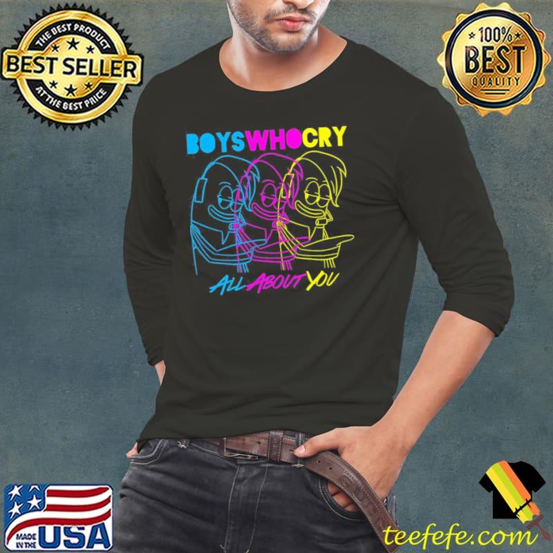 Boys Who Cry Cyan Magenta Yellow Shirt Long Sleeve Tee Boys Who Cry Cyan Magenta Yellow Shirt Long Sleeve Tee