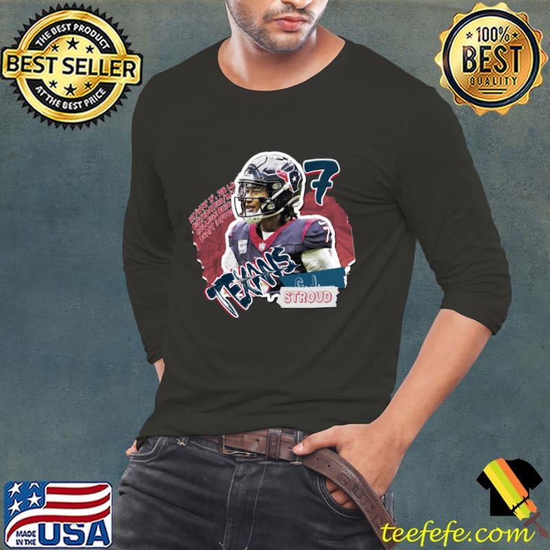 C.J. Stroud American football quarterback for the Houston Texans NFL T-Shirt Long Sleeve Tee C.J. Stroud American football quarterback for the Houston Texans NFL T-Shirt Long Sleeve Tee