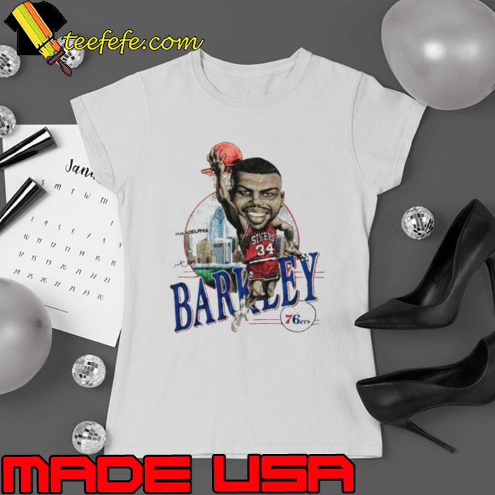 Charles Barkley Philadelphia 76ers caricature 80s shirt