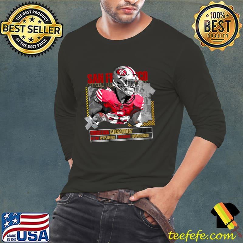 Christian McCaffrey Football Running Back For The SF 49ers T-Shirt Long Sleeve Tee Christian McCaffrey Football Running Back For The SF 49ers T-Shirt Long Sleeve Tee
