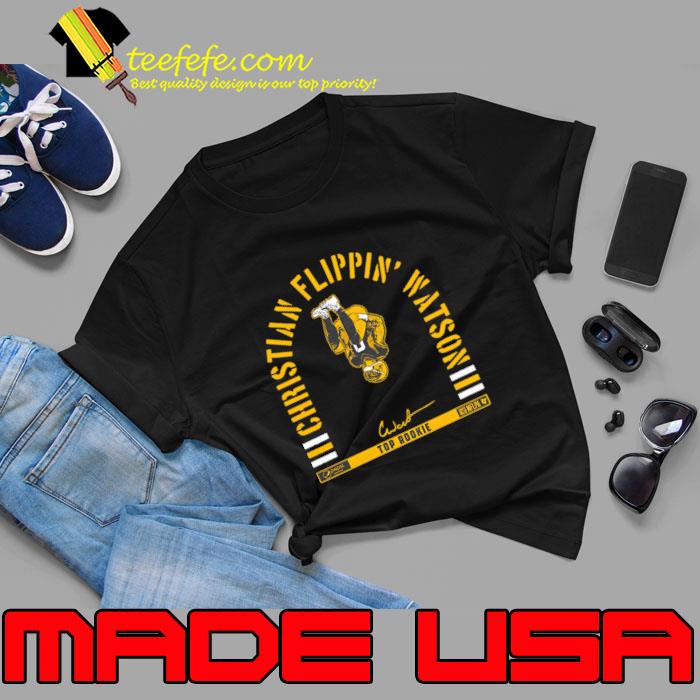 Christian Watson Flippin' Top Rookie Signature T-Shirt
