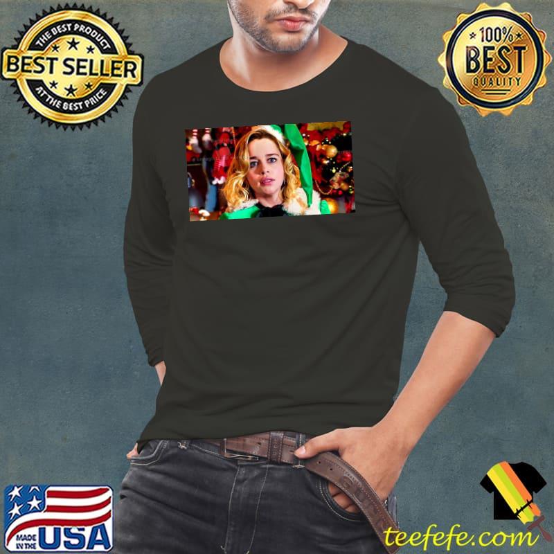 Christmas Emilia Clarke Shirt Long Sleeve Tee Christmas Emilia Clarke Shirt Long Sleeve Tee