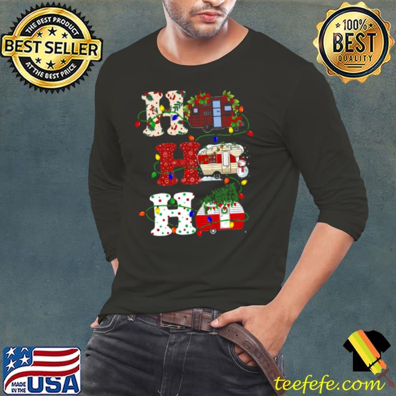 Christmas Ho Ho Ho Camper Van For Camping Lover Funny Xmas s Long Sleeve Tee Christmas Ho Ho Ho Camper Van For Camping Lover Funny Xmas s Long Sleeve Tee
