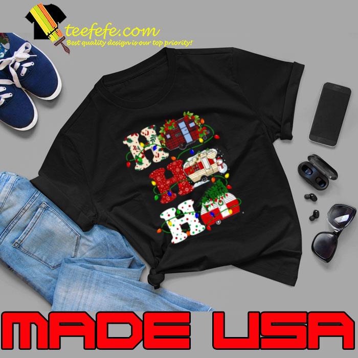 Christmas Ho Ho Ho Camper Van For Camping Lover Funny Xmas shirt