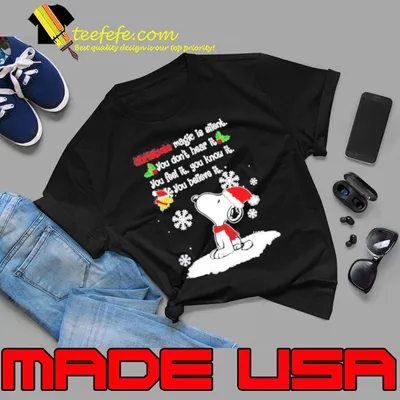 Christmas magic is silent you don’t hear it Snoopy shirt