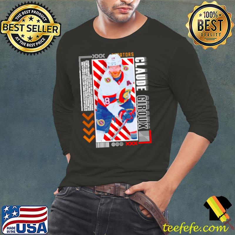 Claude Giroux Hockey Paper Poster Senators s Long Sleeve Tee Claude Giroux Hockey Paper Poster Senators s Long Sleeve Tee