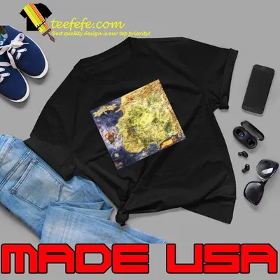 Colored Fantasy Wheel Of Time Map Shirt