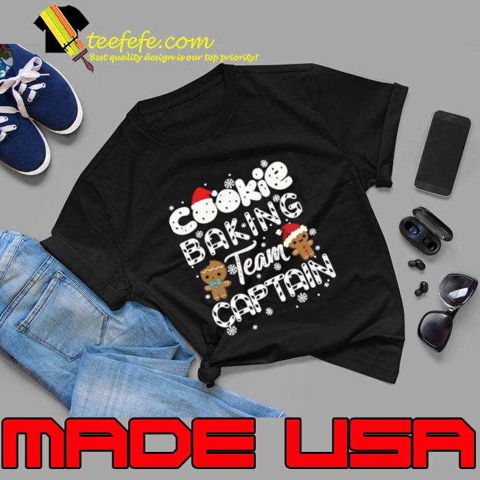 Cookie Baking Team Captain Santa Hat Gingerbread Christmas T-Shirt