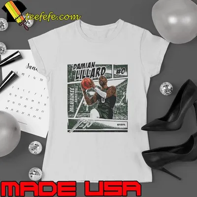 Damian Lillard Milwaukee Comic Basketball Player Signature T-Shirt
