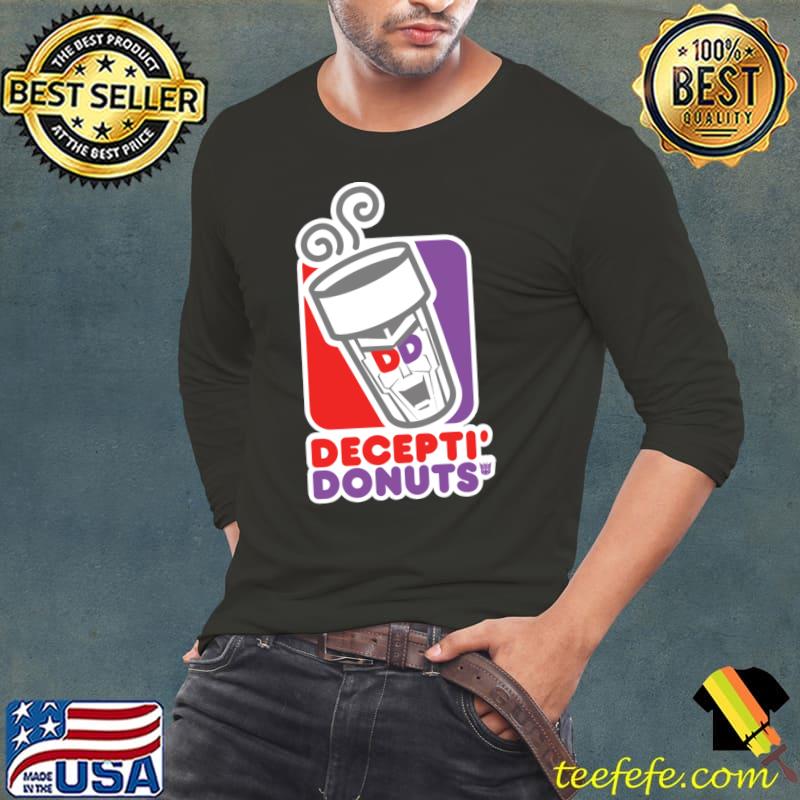 Deceptively Good Donuts Coffee T-Shirt Long Sleeve Tee Deceptively Good Donuts Coffee T-Shirt Long Sleeve Tee