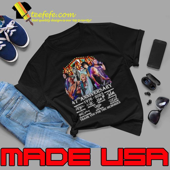 Def Leppard Hard Rock 47th Anniversary 1976 – 2023 Thank You For The Memories Shirt