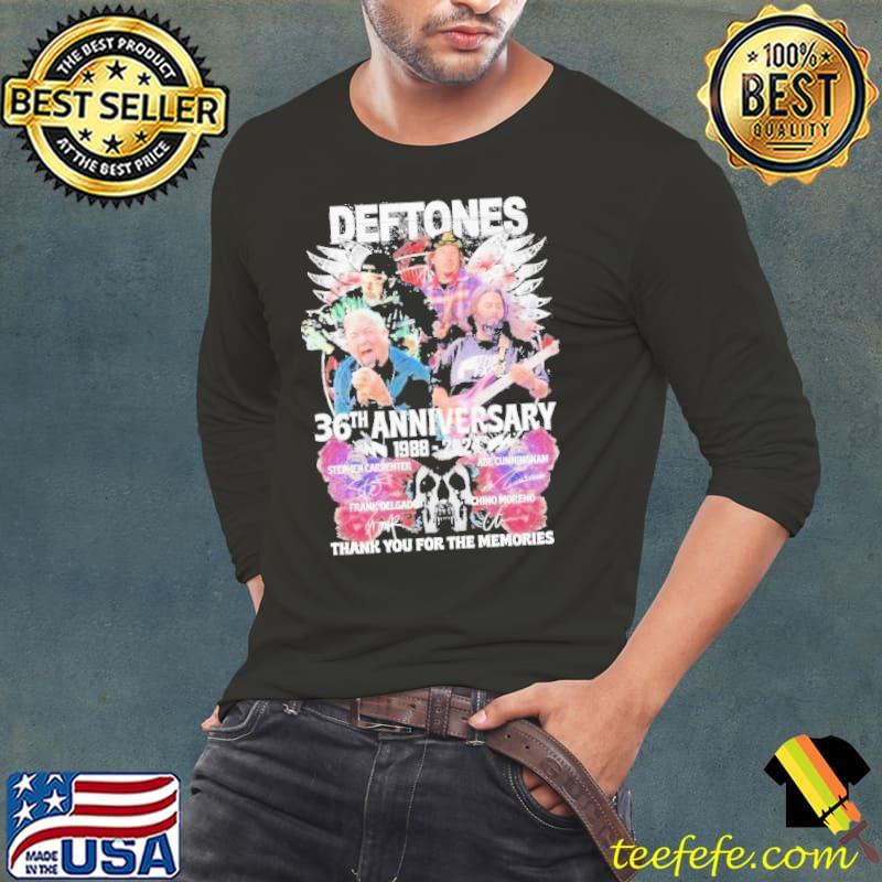 Deftones 36th anniversary 1988-2024 thank you for the memories signatures s Long Sleeve Tee Deftones 36th anniversary 1988-2024 thank you for the memories signatures s Long Sleeve Tee