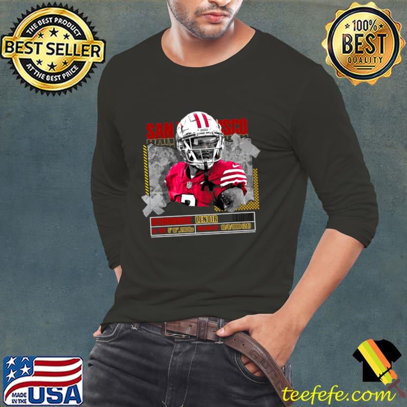 Deommodore Lenoir American football cornerback for the San Francisco 49ers T-Shirt Long Sleeve Tee Deommodore Lenoir American football cornerback for the San Francisco 49ers T-Shirt Long Sleeve Tee