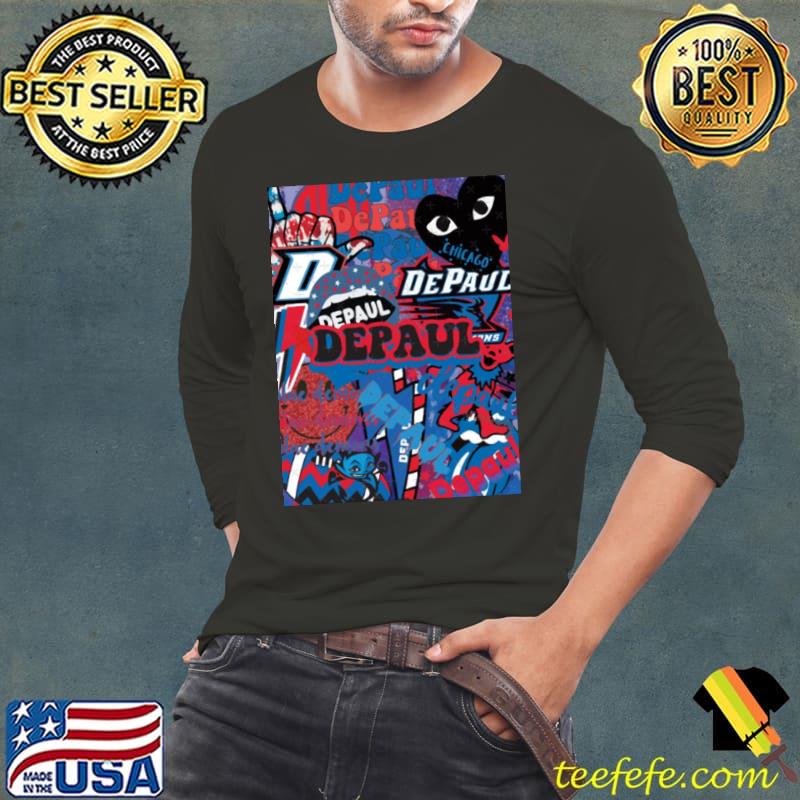 Depaul Collage Graphic s Long Sleeve Tee Depaul Collage Graphic s Long Sleeve Tee