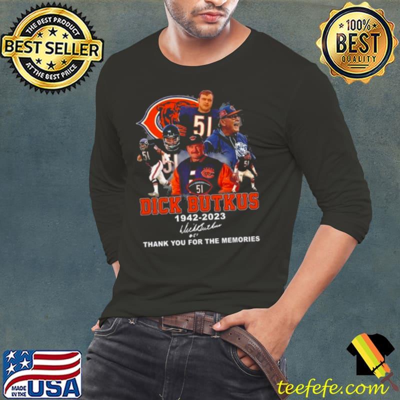 Dick Butkus 1942 – 2023 Signature Thank You For The Memories Signature s Long Sleeve Tee Dick Butkus 1942 – 2023 Signature Thank You For The Memories Signature s Long Sleeve Tee