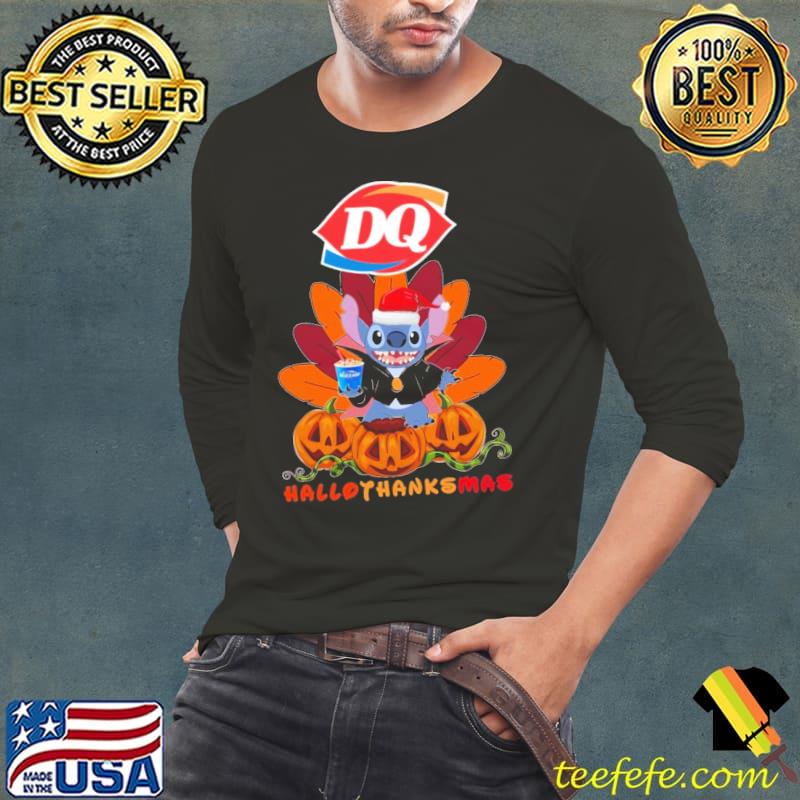 DQ symbol hallo thanks mas baby stitch turkey pumpkin christmas s Long Sleeve Tee DQ symbol hallo thanks mas baby stitch turkey pumpkin christmas s Long Sleeve Tee