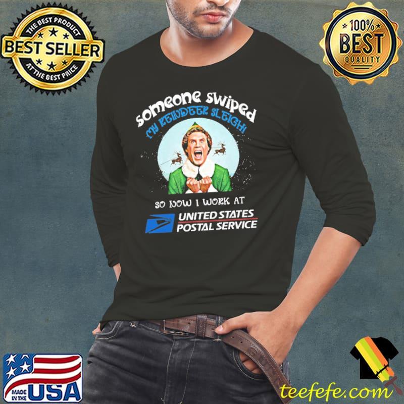 Eff Movie someone swiped my reindeer sleigh so now i work at united states postal service christmas s Long Sleeve Tee Eff Movie someone swiped my reindeer sleigh so now i work at united states postal service christmas s Long Sleeve Tee
