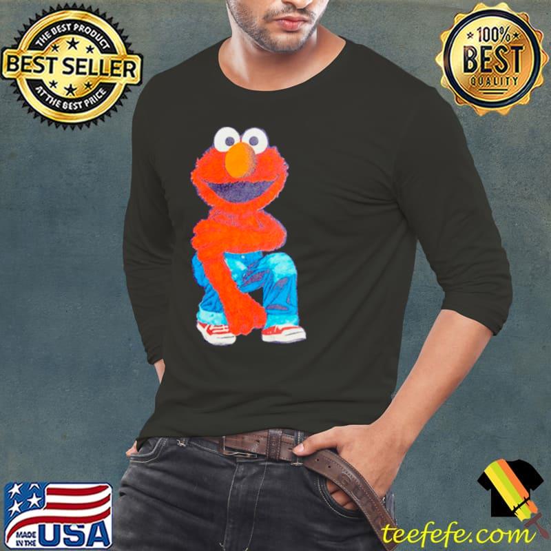 Elmo Sesame Street Kurt Cobain parody Vintage 90s s Long Sleeve Tee Elmo Sesame Street Kurt Cobain parody Vintage 90s s Long Sleeve Tee