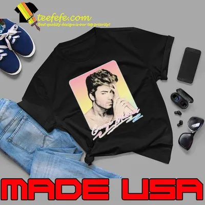 Faded Vintage Look Original Design George Michael Shirt